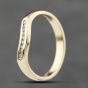 Second Hand 9ct Yellow Gold 0.10ct Brilliant Cut Diamond Channel Set Wishbone Ring 41383827