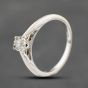Second Hand 9ct White Gold 0.20ct Brilliant Cut Diamond Solitaire Ring 41383842