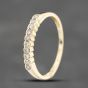 Second Hand 18ct Yellow Gold 0.25ct Brilliant Cut Diamond Rubover Set Half Eternity Ring 41383845