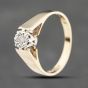 Second Hand 9ct Yellow Gold Brilliant Cut Diamond Solitaire Ring 41383855