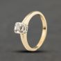 Second Hand 9ct Yellow Gold 0.07ct Brilliant Cut Diamond Solitaire Ring 41383857