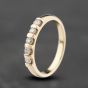 Second Hand 9ct Yellow Gold 0.25ct Brilliant Cut Diamond Half Eternity Ring 41383881