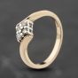 Second Hand 9ct Yellow Gold 0.20ct Brilliant Cut Diamond Boat Shaped Cluster Ring 41383890