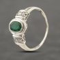 Second Hand 9ct White Gold Emerald & Diamond Dress Ring 41383898