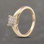 Second Hand Yellow Gold 0.15ct Diamond Square Cluster Ring 41383903