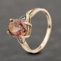 Second Hand 9ct Yellow Gold Mystic Topaz & Diamond Set Shoulders Dress Ring 41383915