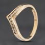 Second Hand 9ct Yellow Gold 0.20ct Brilliant Cut Diamond Wishbone Ring 41383931