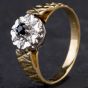 Second Hand Vintage Yellow Gold Sapphire & Diamond Cluster Ring 4138393