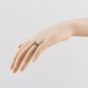 Second Hand 9ct Yellow Gold Synthetic Stone & 0.06ct Diamond Oval Seven Stone Ring 41383950