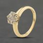Second Hand 9ct Yellow Gold Diamond Cluster Ring 41383957