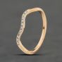 Second Hand 9ct Rose Gold 0.12ct Brilliant Cut Diamond Half Wishbone Ring 41383984