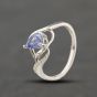 Second Hand 9ct White Gold 0.76ct Tanzanite & 0.06ct Diamond Pear Shaped Dress Ring 41384021