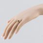 Second Hand Yellow Gold Sapphire & 0.03ct Diamond Three Stone Ring 41384033