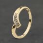 Second Hand 9ct Yellow Gold 0.02ct Diamond Half Wishbone Ring 41384074