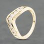 Second Hand 9ct Yellow Gold 0.50ct Brilliant Cut Diamond Wishbone Ring 41384094