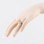 Second Hand 9ct Yellow Gold Amethyst & Diamond Crossover Ring 41384180