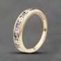 Second Hand 9ct Yellow Gold Tanzanite & Diamond Half Eternity Ring 41384206