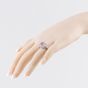 Second Hand 9ct Yellow Gold Amethyst & 0.07ct Brilliant Cut Diamond Cushion Cluster Ring 41384219