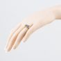 Second Hand 9ct Yellow Gold Sapphire & Diamond Oval Three Stone Ring 41384278