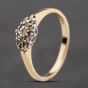 Second Hand 9ct Yellow Gold 0.17ct Diamond Boat Shaped Cluster Ring 41384290