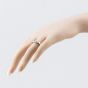 Second Hand 9ct White Gold Blue Topaz & Diamond Square Cut Half Eternity Ring 41384351