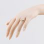 Second Hand 9ct Yellow Gold Aquamarine & 0.16ct Diamond Dress Ring 41384441