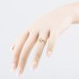 Second Hand 9ct Yellow Gold Diamond Three Stone Wishbone Ring 41384456