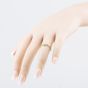 Second Hand 9ct Yellow Gold Diamond Channel Set Wishbone Ring 41384459