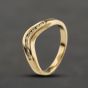 Second Hand 9ct Yellow Gold 0.09ct Diamond Wishbone Ring 41384478
