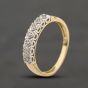 Second Hand 9ct Yellow Gold Diamond Half Eternity Ring 41384484