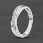 Second Hand 9ct White Gold 0.07ct Brilliant Cut Diamond Crossover Ring 41384616