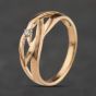 Second Hand 9ct Rose Gold 0.04ct Brilliant Cut Diamond Openwork Dress Ring 41384666