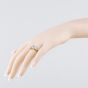 Second Hand 9ct Yellow Gold Blue Topaz & Diamond Dress Ring 41384700