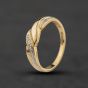 Second Hand 9ct Yellow Gold Diamond Swirl Dress Ring 41384742