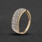 Second Hand 9ct Yellow Gold 0.25ct Diamond Pave Dress Ring 41384747