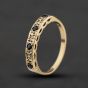 Second Hand 9ct Yellow Gold Sapphire & Diamond Half Eternity Ring 41384752