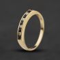 Second Hand 9ct Yellow Gold Sapphire & Diamond Channel Set Half Eternity Ring 41384755