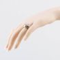 Second Hand 9ct Yellow Gold Diamond & Iolite Dome Flower Pattern Dress Ring 41384758