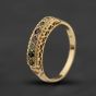 Second Hand 9ct Yellow Gold Diamond Seven Stones Used In Sequence To Spell Dearest Half Eternity Ring 41384762
