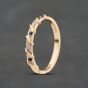 Second Hand 9ct Yellow Gold Sapphire & Diamond Half Eternity Ring 41384822