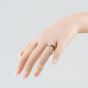 Second Hand 9ct Rose Gold Morganite & 0.12ct Brilliant Cut Diamond Marquise Shaped Cluster Ring 41384894