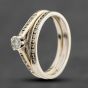 Second Hand 9ct White Gold 0.58ct Brilliant Cut Diamond Bridal Set Ring 41384967