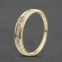 Second Hand 9ct Yellow Gold 0.03ct Brilliant Cut Diamond Half Eternity Ring 41384979