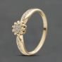 Second Hand 9ct Yellow Gold 0.10ct Brilliant Cut Diamond Shoulder Set Solitaire Ring 41384991