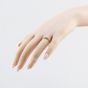 Second Hand 9ct Yellow Gold 0.04ct Brilliant Cut Diamond Square Cluster Ring 41384992