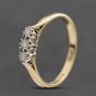 Second Hand 9ct Yellow Gold 0.15ct Brilliant Cut Diamond Three Stone Ring 41384994