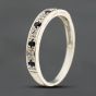 Second Hand 9ct White Gold Sapphire & Diamond Half Eternity Ring 41385010