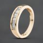 Second Hand 9ct Yellow Gold Baguette Cut Diamond Channel Set Half Eternity Ring 41385017