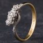 Second Hand Vintage Yellow Gold Diamond Crossover Three Stone Ring 4138845