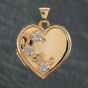 Second Hand 9ct Two Colour Gold Heart Locket Loose Pendant 4139644